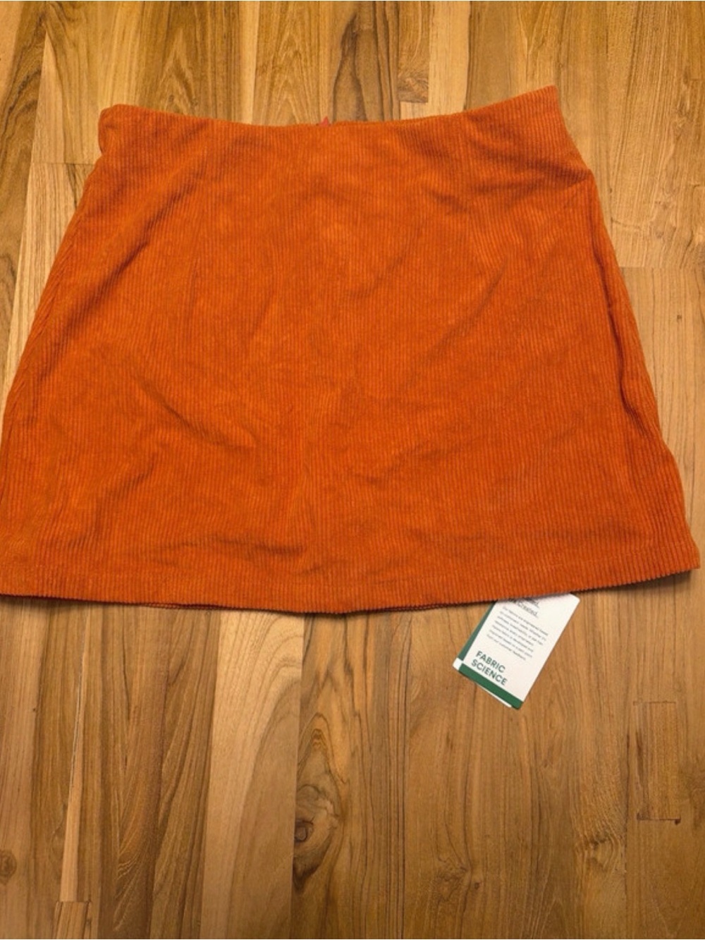 High Waisted A Line Mini Corduroy Skirt Baked clay color Medium